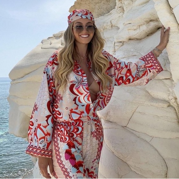 LAST ONE NWT Zara Flowy Patchwork Pants - Picture 7 of 17